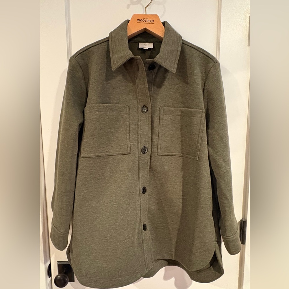 LOFT Women's Utility Jacket in Olive Green